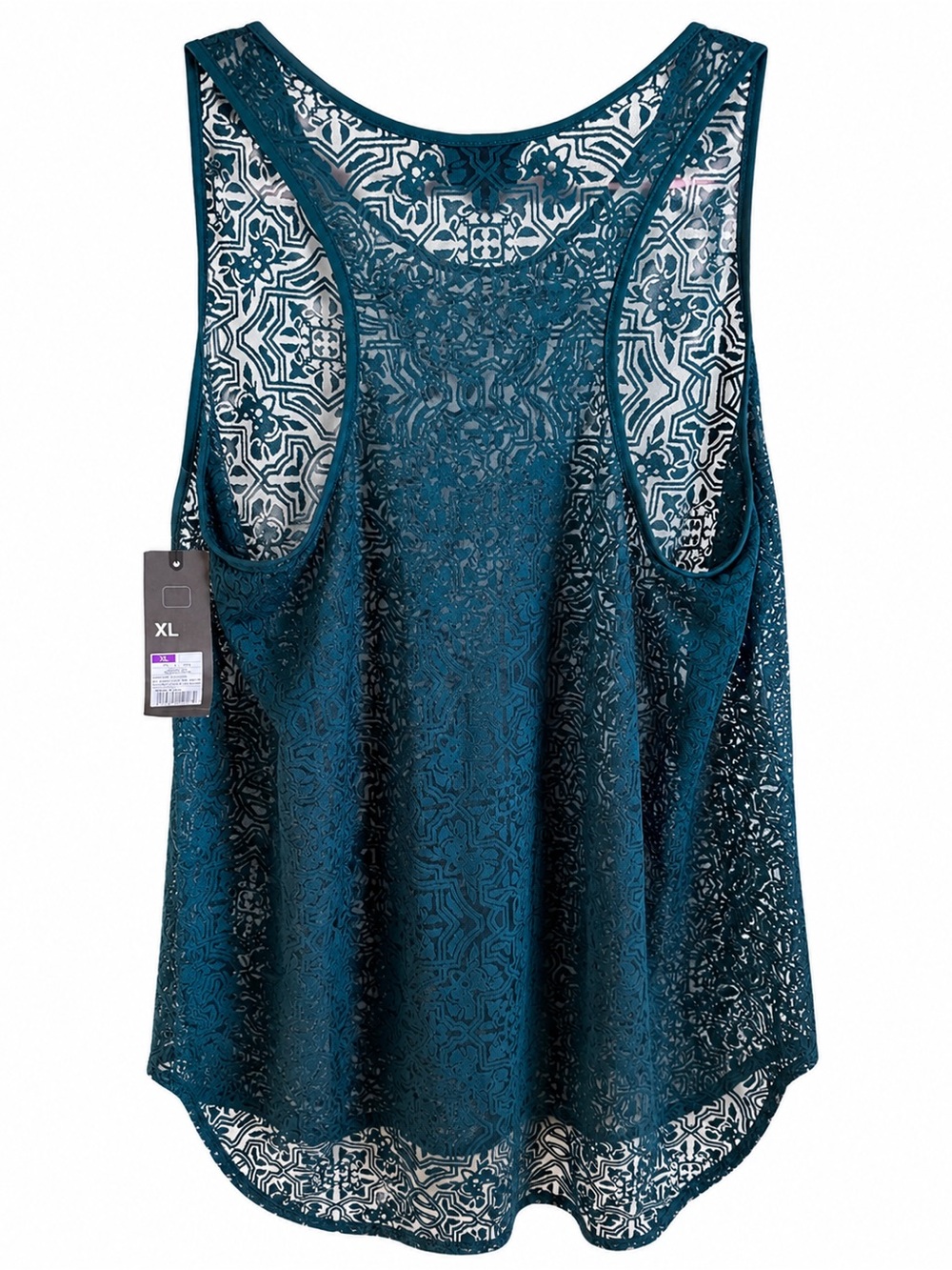 Women's Teal Lace Racerback Tank Top Mossimo XL NWT